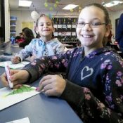 Jay Students making cards