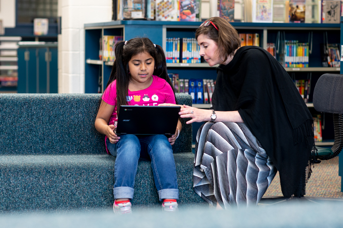 Teacher Student With Laptop